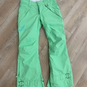 Betty rides snow pants